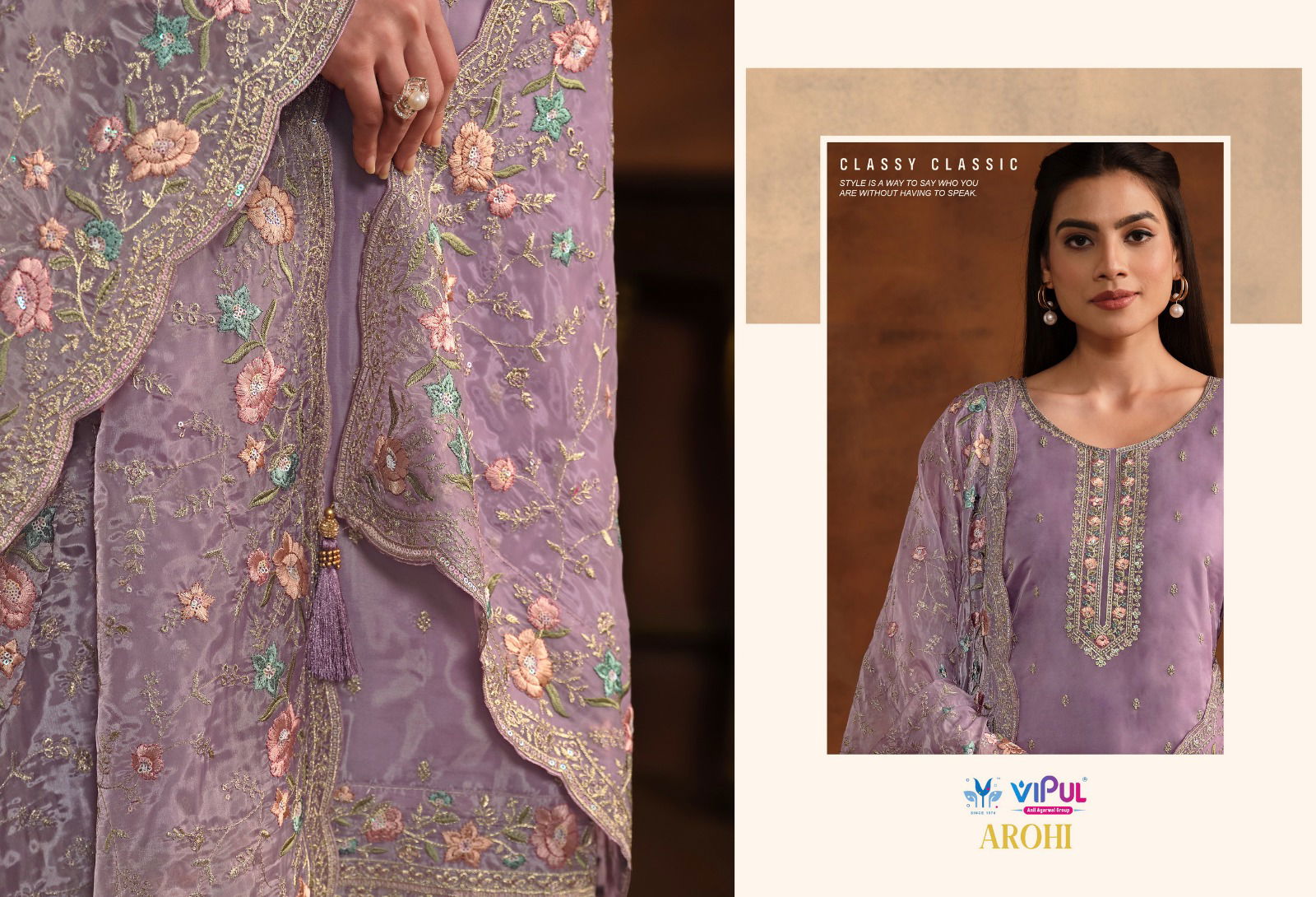 Arohi By Vipul Organza Embroidery Salwar Kameez Wholesale Price In Surat